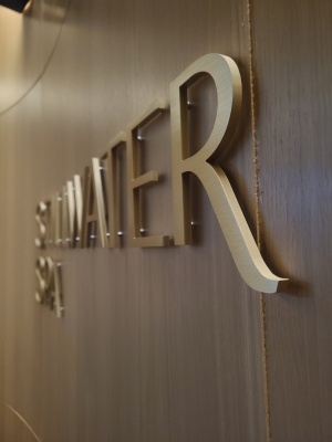 Custom 3D cut brass letters Spa
