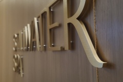 Custom 3D cut brass letters Spa