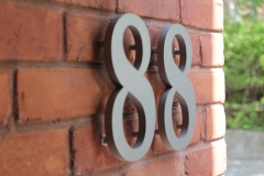 Stainless steel 3D numbers 88