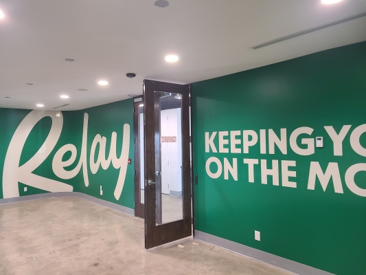 Custom wall vinyl graphics "Relay"