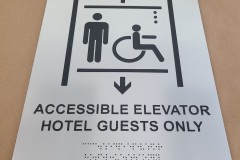 Marriott Braille Sign with raised graphics