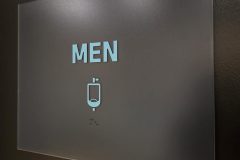 Men Washroom Sign  with raised graphics and braille. 