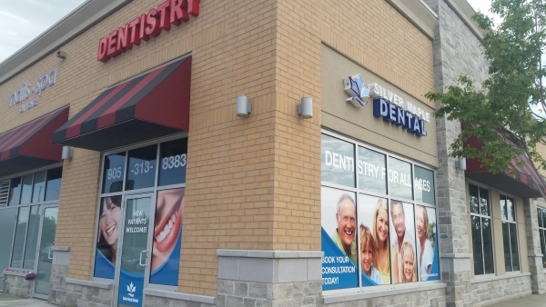 Full color printed window graphics silver maple dentistry