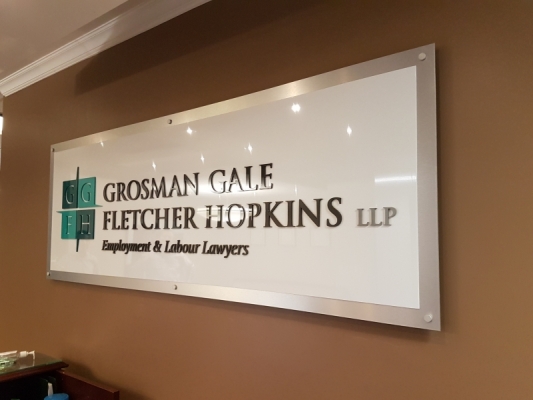 Custom 3D raised reception sign G