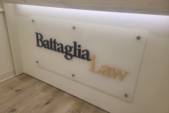 Custom-frosted-acrylic-sign-with-3D-cut-logo-Law