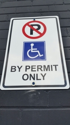 By permit only sign