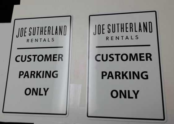 Customer Parking Only Signs
