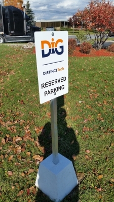 DIG reserved parking sign