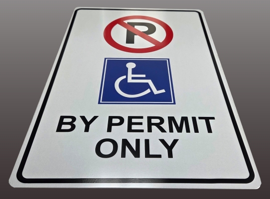 Disabled aluminum sign