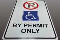 Disabled aluminum sign