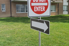 Do not enter and one way signs