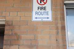 Fire route sign