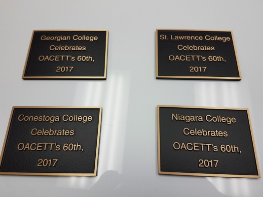 Custom bronze plaques OACETT