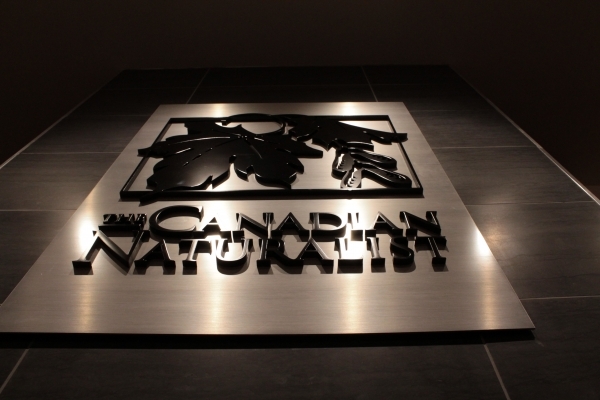 Canadian Naturalist raised text aluminum plaque