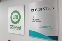 Custom etched brushed aluminium plaques with multi colours ink fill.