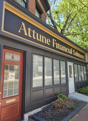 Custom 3D formed plastic letters with metallic bronze finish