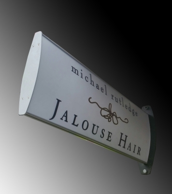 Custom aluminium bracket directional sign