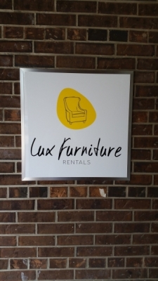 Custom aluminium sign with frame Lux