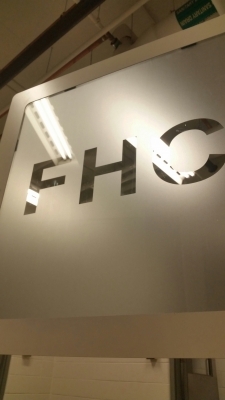 Frosted vinyl for fire hose cabinet