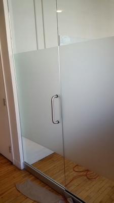 Frosted vinyl on glass K