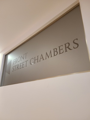 Frosted window vinyl with graphics cut out