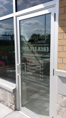 Silver maple frosted vinyl