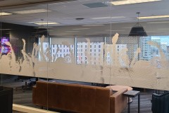 Multi windows continued frosted white vinyl graphics